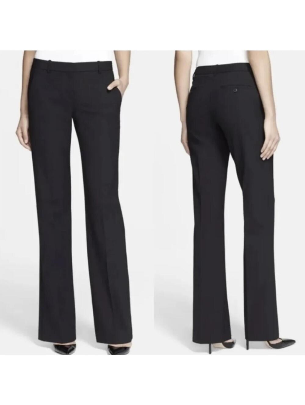 Theory Emery Urban 2 Black Wool Blend Dress Pants Size 12 NWOT Career Trouser